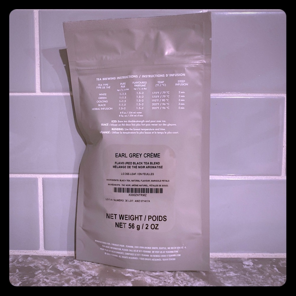 Teavana tea 2oz EARL GREY CREAM